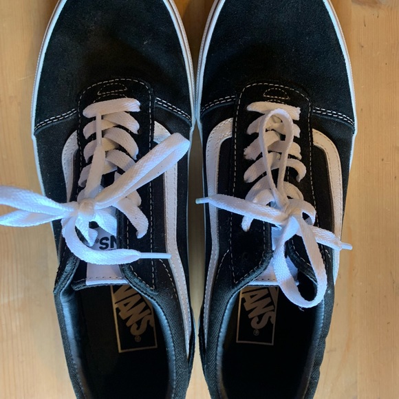 VANS OLD SKOOL SHOE Black/white size M 8.5 - Picture 6 of 8